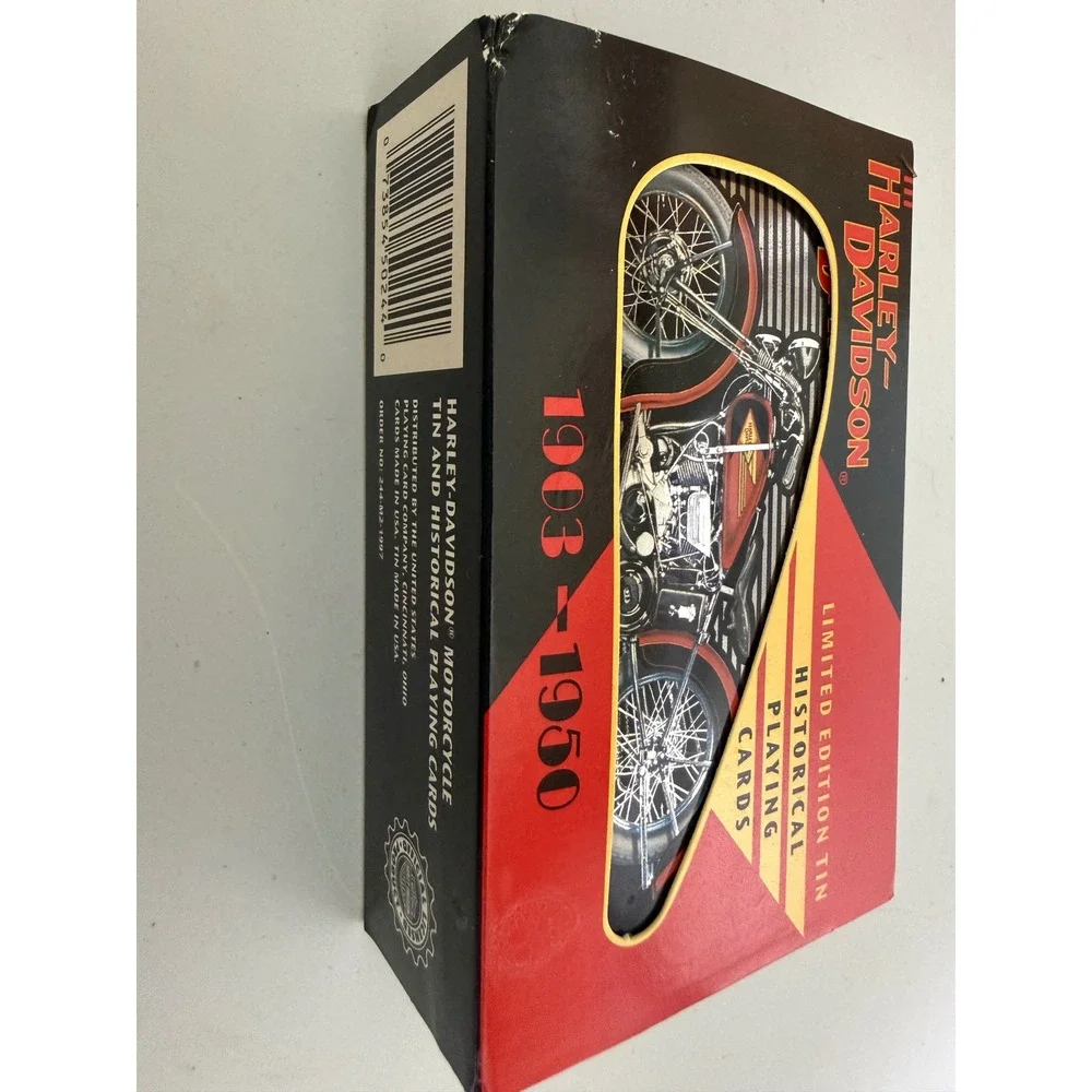 Harley-Davidson Historical Playing Cards Limited Edition Tin 1903-1950 2 Decks